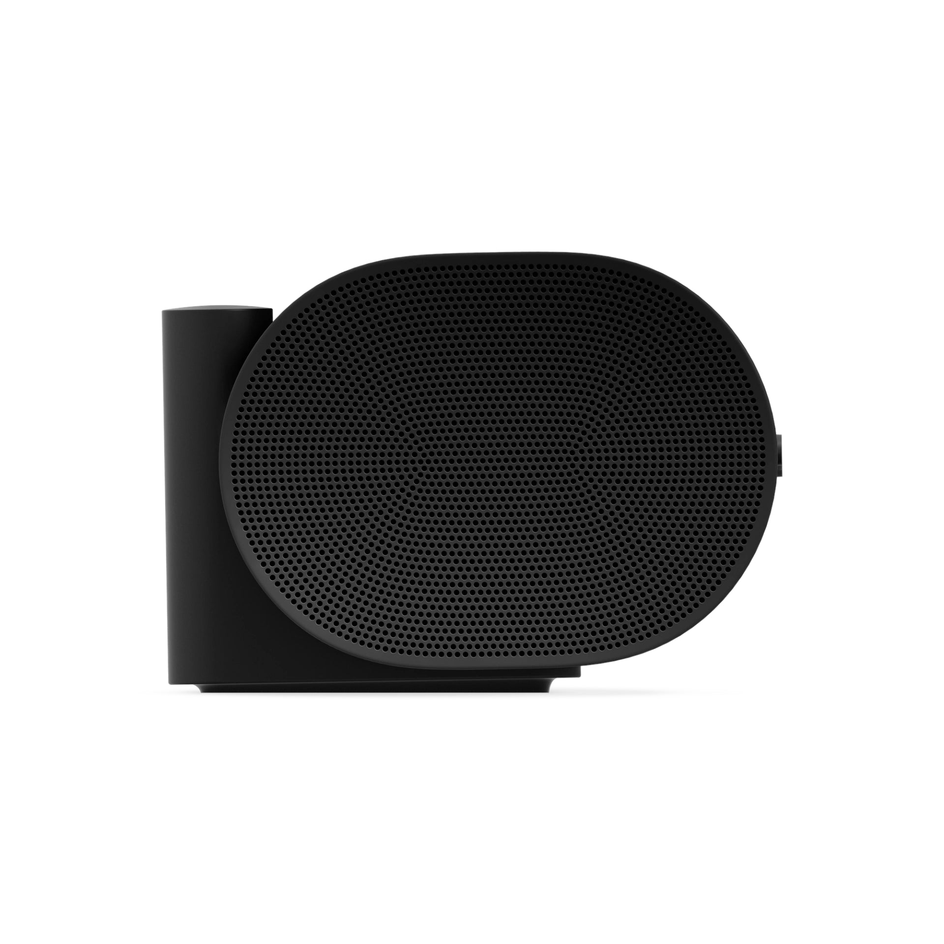 Sonos Arc Ultra Soundbar Black side on view of the side tweeter against a white background.