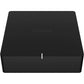 Sonos Port Network Audio Streamer Black front on top down view against a white background.