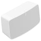 Sonos Five Premium Speaker White top down front angle view against a white background.