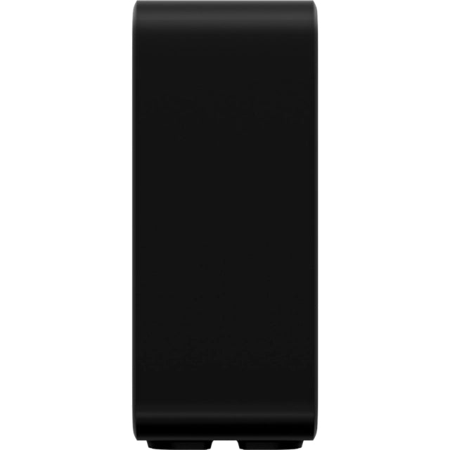 Sonos Sub (Gen 3) Subwoofer Black front on view of the rear of the device against a white background.