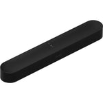 Sonos Beam (Gen 2) Soundbar Black front top down angle against a white background.