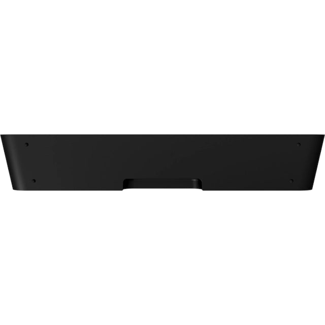 Sonos Ray Soundbar Black top down view of the bottom of the device against a white background.