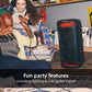 Sony SRS-XV500 - Wireless Bluetooth Party Speaker with Powerful Sound and MEGA BASS - 25 hours Battery Life, Portable, for Indoor and Outdoor, IPX4 rating, Lighting, Karaoke – Black