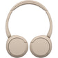 Sony WH-CH520C Wireless Bluetooth Headphones - up to 50 Hours Battery Life with Quick Charge, On-ear style - Beige