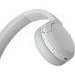 Sony WH-CH520W Wireless Bluetooth Headphones - up to 50 Hours Battery Life with Quick Charge, On-ear style - White