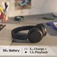 Sony WH-CH520B Wireless Bluetooth Headphones - up to 50 Hours Battery Life with Quick Charge, On-ear style - Black