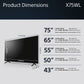 Sony BRAVIA | X75WL | LED | 4K HDR | Google TV | ECO PACK | BRAVIA CORE | Narrow Bezel Design