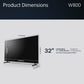 Sony BRAVIA KD-32W800 - 32-inch - HD Ready (HD) - High Dynamic Range (HDR) - Android TV - (Black)