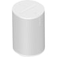 Sonos Era 100 Smart Speaker White front facing top down angle against a white background.