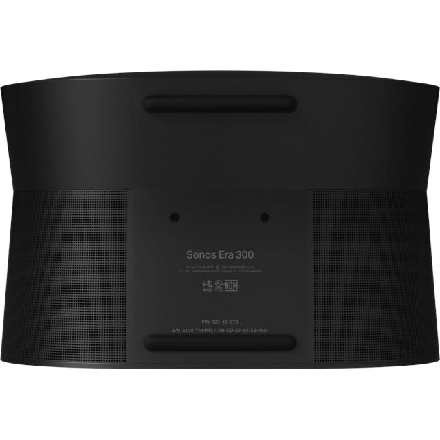 Sonos Era 300 Premium Smart Speaker Black top down view of the bottom of the device.