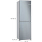 Bosch KGN27NLEAG 55cm 50/50 Frost Free Fridge Freezer - Silver