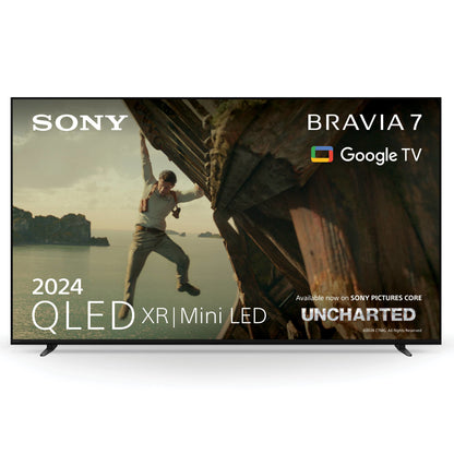 Sony BRAVIA 7 QLED (XR l Mini LED) 4K HDR Google Smart TV (2024) | Gaming Features for PlayStation 5, IMAX Enhanced, Dolby Vision Atmos, Chromecast, AirPlay, 120Hz XR70