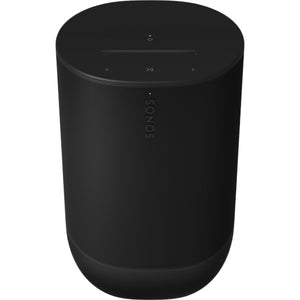 Sonos Move 2 Portable Speaker Black  front on top down view against a white background.