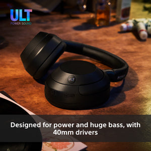 Sony WH-ULT900NW - ULT WEAR - Bluetooth Enabled Headphones with ULT POWER SOUND, Ultimate Deep Bass, Noise Cancelling, Clear Call Quality, Up to 30hr Battery Life, IOS & Android - White