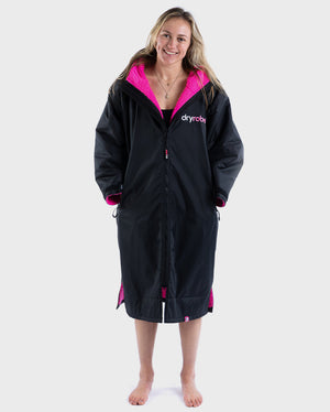 dryrobe Advance Long Sleeve V3 - Black Pink
