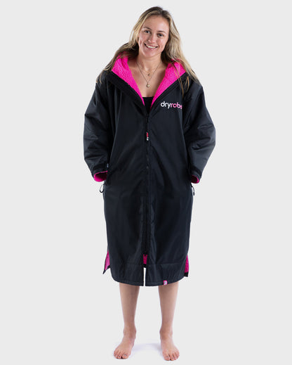 dryrobe Advance Long Sleeve V3 - Black Pink