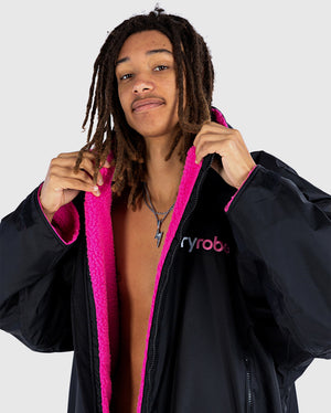 dryrobe Advance Long Sleeve V3 - Black Pink