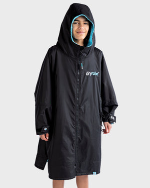 dryrobe Advance - Kids 10-13 - Long Sleeve V3 - Black Blue