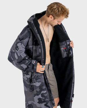 dryrobe Advance Long Sleeve V3 - Black Camo Black