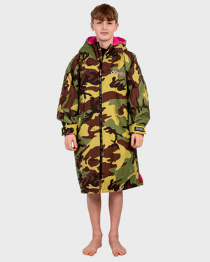 dryrobe Advance - Kids - Long Sleeve V3 - Camo Pink