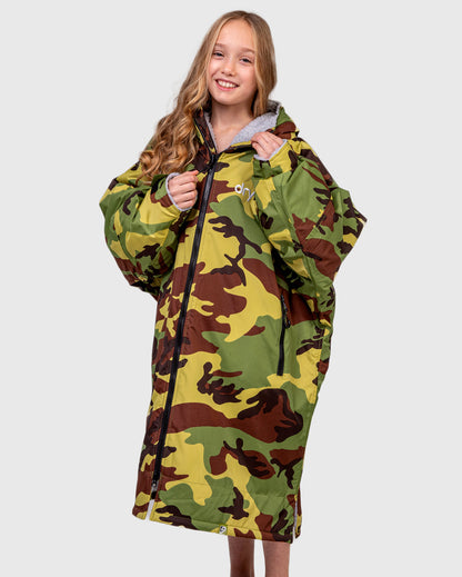 dryrobe Advance - Kids - Long Sleeve V3 - Camo Grey