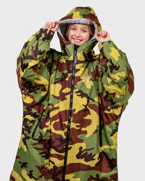 dryrobe Advance - Kids 10-13 - Long Sleeve V3 - Camo Grey