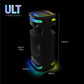 Sony ULT TOWER 10 - Ultimate Bluetooth Party Speaker with ULT POWER SOUND, Ultimate Deep BASS, X-Balanced Speakers, 360 LED Lighting, Party Features, Wireless Mic, Portable, Castor Wheels - Black