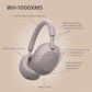 Sony WH-1000XM5P Noise Cancelling Wireless Headphones - 30 hours battery life - Around-ear style - Optimised for Alexa and the Google Assistant - with built-in mic for phone calls - Pink