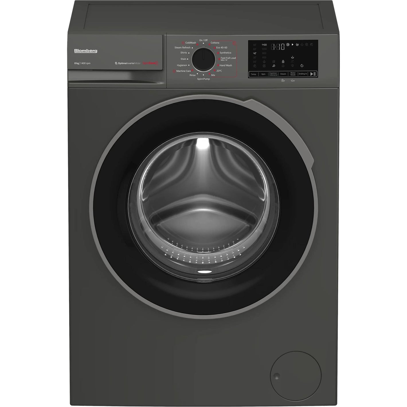 Blomberg LWA18461G 8kg 1400 Spin SpinSave Washing Machine - Graphite