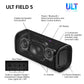 Sony SRS-ULT50W ULT FIELD 5 - Powerful Bluetooth Portable Speaker, 25hr Battery, 2 x ULT POWER SOUND modes, IP67, Waterproof, Dustproof, 360 Lights, Detachable Shoulder Strap, Compact - White
