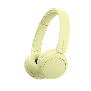 Sony WH-CH520Y Wireless Bluetooth Headphones - up to 50 Hours Battery Life with Quick Charge, On-ear style - Yellow