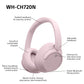 Sony WH-CH720NP Noise Cancelling Wireless Bluetooth Headphones - Up to 35 hours battery life and Quick Charge - Pink