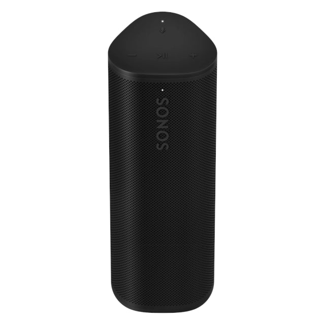 Sonos Roam 2 Portable Speaker Black front on view against a white background.