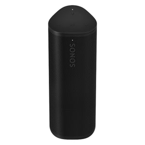 Sonos Roam 2 Portable Speaker Black front on view against a white background.