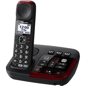 Panasonic KX-TGM420EB Amplified Digital Cordless Phone with Answering Machine - Single