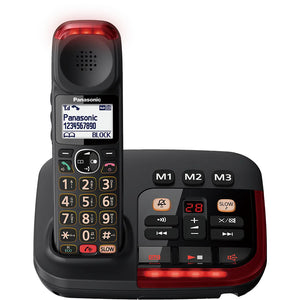 Panasonic KX-TGM420EB Amplified Digital Cordless Phone with Answering Machine - Single