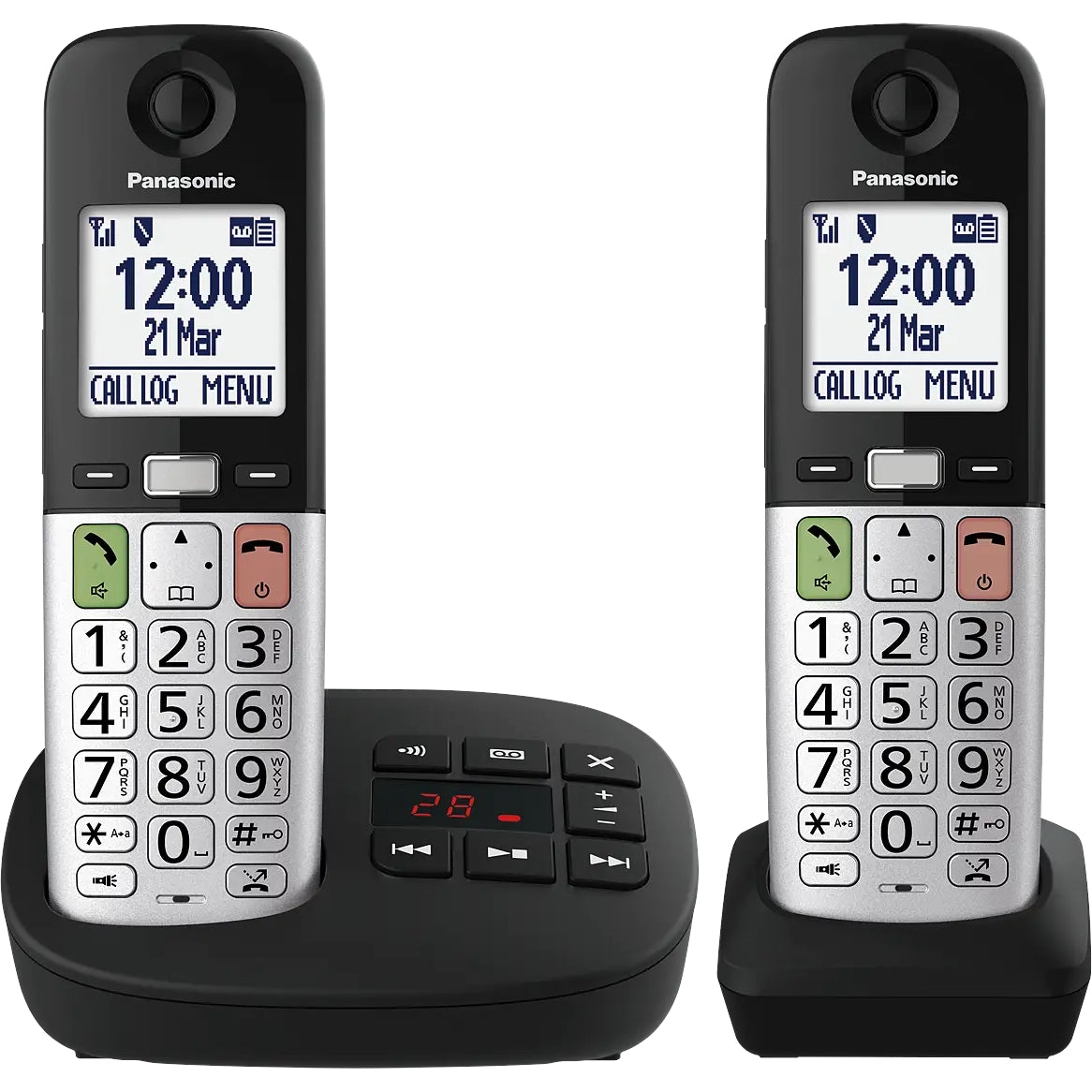 Panasonic KX-TGU432EB Digital Cordless Answering System - Two Handsets