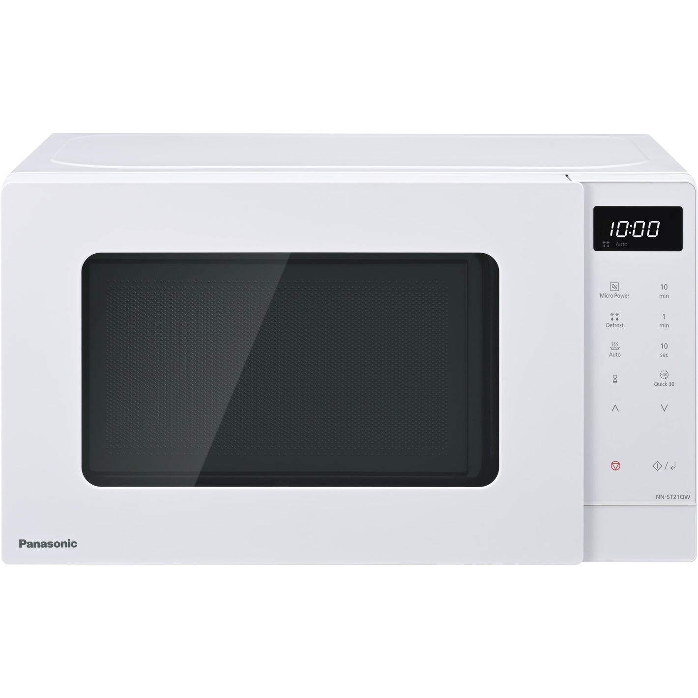 Panasonic NN-ST21QWBPQ Microwave Oven | 800W | 20L with 255mm Glass Turntable | White