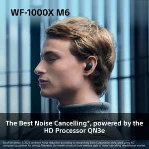 Sony WF-1000XM6B Wireless Noise Cancelling Earbuds - Black