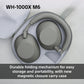 Sony WH-1000XM6G Flagship Noise Cancelling Over-Ear Wireless Bluetooth Headphones, Signature Hi-Res Sound, Ultimate Comfort, Foldable Design, Durable Case, 30 HR Battery, iOS & Android - Olive Gray