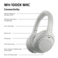 Sony WH-1000XM4CS Noise Cancelling Wireless Over Ear Headphones - Platinum Silver