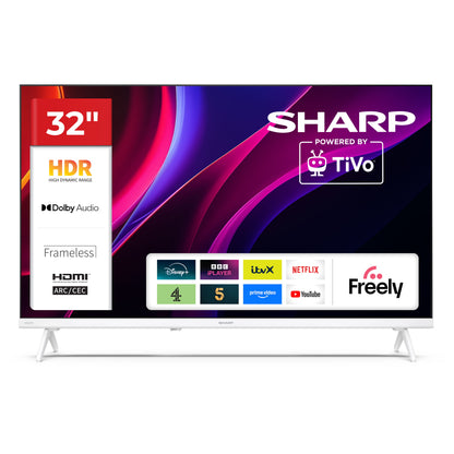 Sharp 1T-C32HE2245KW 32" HD Ready TiVo Smart TV - White