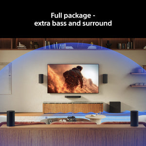 Sony BRAVIA Theatre Trio + SR, 5.1.4ch Theatre System with Subwoofer & Rear Speakers, Surround Sound by Dolby Atmos®/DTS:X®, 360 Spatial Sound Mapping, Voice Zoom 3 for Sony Smart TV, HT-AP8, 2026 Model