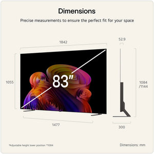 LG OLED83B6ELB.AEK 83" 4K OLED AI Smart TV - 2026