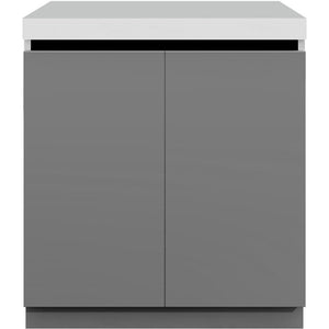 Whistler Grills Fairford 7 Modular Outdoor Kitchen, 5 Burner BBQ with Rotisserie, Sink, Storage and Double Door Fridge - Grey
