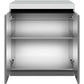 Whistler Grills Fairford 7 Modular Outdoor Kitchen, 5 Burner BBQ with Rotisserie, Sink, Storage and Double Door Fridge - Grey