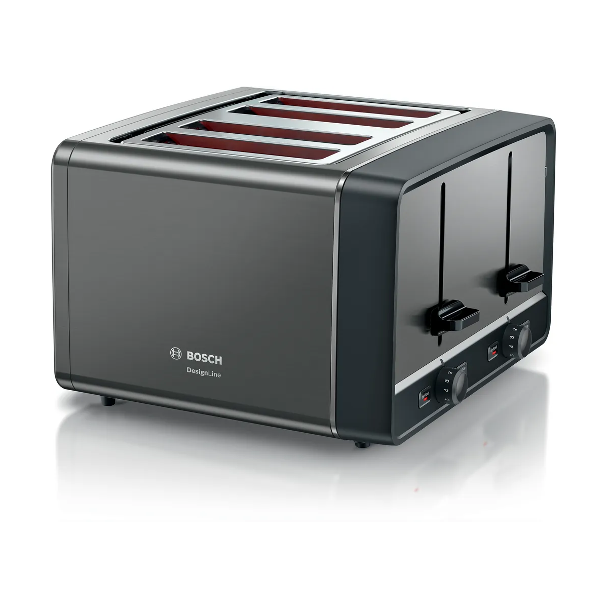 Bosch TAT5P445GB DesignLine 4 Slice Toaster - Anthracite