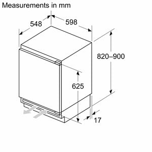 Siemens GU21NVFE0G Built-under Freezer