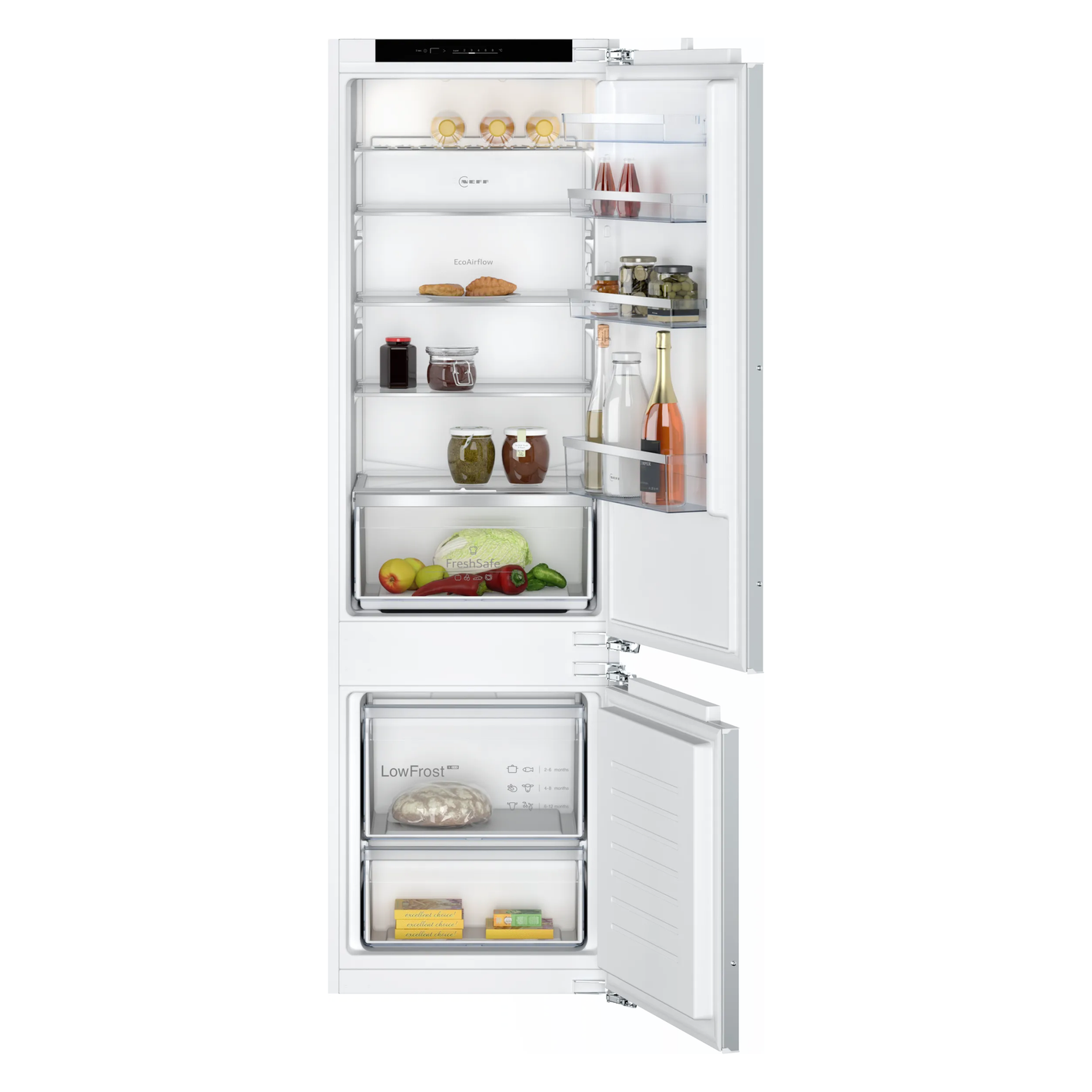 NEFF KI5872FE0G Built-in fridge-freezer with Freezer at Bottom