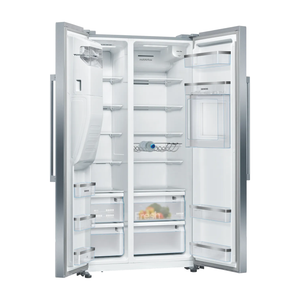 Siemens KA93GAIDP iQ500 American Style Fridge Freezer | Ice & Water Dispenser | Brushed Steel